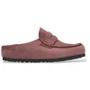 Image de Birkenstock pour femme. 1032804 Mocassins en Cuir Naples Wrapped (Ajustement Étroit) rose (41), Plat, Aucun, Casuel
