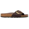 Image de Birkenstock pour femme. 1032914 Sandales en Cuir Madrid Big Buckle (Coupe Étroite) marron (38), Plat, Aucun, Casuel
