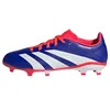 Image de adidas Predator League J Football Boots Firm Ground, Chaussures de Football pour Terrain Ferme, Lucid Blue/FTWR White/Solar Red,
