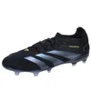 Image de adidas Predator Pro Firm Ground Baskets Unisexes pour Adulte, CBLACK/Carbon/Goldmt, 39 1/3 EU