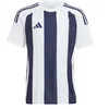 Image de adidas Unisex Kinder Striped 24 Jersey Kids, Team Navy Blue 2/White/White, 7-8 Years