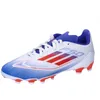 Image de Adidas Mixte F50 League Football Boots Multi Ground, Cloud White/Solar Red/Lucid Blue, 44 EU