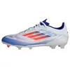 Image de adidas Mixte F50 LEAGUE Football boots Firm Ground, Cloud White / Solar Red / Lucid Blue, 39 1/3 EU