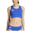 Image de adidas women adizero essentials aeroready running crop top blue l