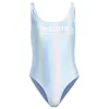 Image de adidas Women's Maillot de Bain Dos en U Tiro, Glow Blue/White, 38