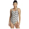 Image de Adidas Logo Graphic V-Back Swimsuit Maillot de Bain, Wonbei/Noir, 38 Femmes