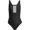 Image de adidas Femme 3 Stripes V-Back Swimsuit Swimwear, Black/White, 44