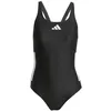 Image de adidas Femme 3 Stripes C-Back Swimsuit, Black/White/White, 44
