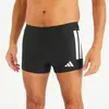Image de Maillot boxer de bain natation Homme - Adidas 3 bandes noir blanc