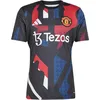 Image de adidas Manchester United 24/25 T-Shirt pré-Match en Jersey pour Homme, Noir/boué/Blanc/técobu, L