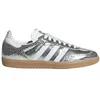 Image de Adidas Baskets Samba pour homme, Cuir craquelé métallique argenté, 37 1/3 EU