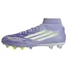 Image de Adidas Femme F50 SPARKFUSION League W Mid Firm Ground/Artificial Ground Football Boots, Violet Tone/Lucid Lemon/Purple Rush, 42 EU