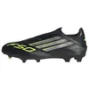 Image de Adidas Mixte F50 League Laceless Firm Ground Football Boots, Core Black/Iron Metallic/Lucid Lemon, 46 2/3 EU