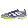 Image de adidas Mixte Enfant F50 League Laceless Turf Football Boots Kids, Purple Rush/Cloud White/Lucid Lemon, 28 1/2 EU