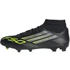 Image de Adidas Mixte F50 League Mid Firm Ground/Multi Ground Football Boots, Core Black/Iron Metallic/Lucid Lemon, 46 2/3 EU