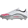 Image de Adidas Mixte F50 Messi League Firm Ground/Multi Ground Football Boots, Cloud White/Lucid Red/Silver Metallic, 42 2/3 EU