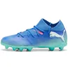 Image de Puma Unisex Youth Future 7 Match FG/AG JR Soccer Shoe, BLUEMAZING-Puma White-Electric Peppermint, 35.5 EU