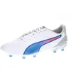 Image de PUMA Unisex Adults King Pro FG/AG Soccer Shoe, PUMA White-BLUEMAZING-Flat Light Gray, 40.5 EU