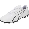 Image de Puma Men Vitoria FG/AG Soccer Shoe, Puma White-Puma Black, 44.5 EU