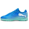 Image de Puma Unisex Youth Future 7 Play TT JR Soccer Shoe, HYPERLINK Blue-Mint-Puma White, 38.5 EU