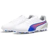 Image de PUMA Baskets King Match MG pour Homme, Puma Blanc Bluemazing Plat Gris Clair, 45 EU