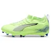 Image de PUMA Unisex Youth Ultra 5 Match FG/AG JR Soccer Shoe, Fizzy Apple-PUMA White-BLUEMAZING, 34.5 EU