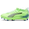 Image de Puma Unisex Youth Ultra 5 Match FG/AG JR Soccer Shoe, Fizzy Apple-Puma White-BLUEMAZING, 36 EU