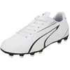 Image de Puma Unisex Youth Vitoria FG/AG JR Soccer Shoe, Puma White-Puma Black, 37 EU