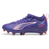 Image de Puma Unisex Youth Ultra 5 Match FG/AG JR Soccer Shoe, Lapis Lazuli-Puma White-Sunset Glow, 35 EU
