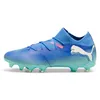 Image de Puma Unisex Adults Future 7 Match FG/AG Soccer Shoe, BLUEMAZING-Puma White-Electric Peppermint, 41 EU