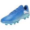 Image de PUMA Chaussures de Football Future 7 Play FG/AG, Hyperlink Blue Mint White, 46.5 EU