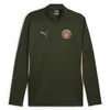Image de PUMA Haut d'entraînement à 1/4 Zip Manchester City Homme XS Myrtle Bold Blue Green