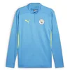 Image de PUMA Haut d'entraînement à 1/4 Zip Manchester City Homme S Magic Blue Yellow Glow
