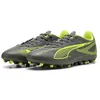 Image de Puma Ultra 5 Play MG, Chaussure de Football Unisexe, Matte Aged Silver-Yellow Alert-Puma Aged Silver,