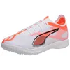 Image de Puma Ultra 5 Match TT, Chaussure de Football Unisexe, Puma White-Puma Black-Glowing Red,