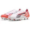 Image de PUMA Cloud Ultra 5 Ultimate Mxsg Soft Ground Chaussures de football, blanc/rouge, 40.5 EU