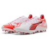 Image de PUMA Mixte Ultra 5 Pro MG Chaussure de Football, White Black-Glowing Red, 42.5 EU