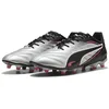 Image de PUMA Mixte King Pro FG/AG Chaussure de Football, Silver Black-Sun Struck White, 36 EU