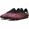 Image de Puma Future 8 Play MG, Chaussure de Football Unisexe, Puma Black-Puma White-Glowing Red,