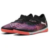 Image de PUMA Future 8 Match IT, Chaussure de Football Unisexe, PUMA Black-PUMA White-Glowing Red,