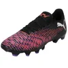 Image de PUMA Future 8 Play FG/AG Wn's, Chaussure de Football Femelle, PUMA Black-PUMA White-Glowing Red,