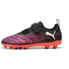 Image de PUMA Future 8 Play V FG/AG RB JR, Chaussure de Football Unisexe, PUMA Black-PUMA White-Glowing Red,