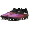 Image de PUMA Future 8 Pro MXSG, Chaussure de Football Unisexe, PUMA Black-PUMA White-Glowing Red,
