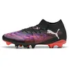 Image de Puma Future 8 Match FG/AG, Chaussure de Football Unisexe, Puma Black-Puma White-Glowing Red,