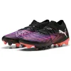 Image de Puma Mixte Future 8 Match FG/AG Chaussure de Football, Black White-Glowing Red, 43 EU