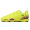 Image de Puma Future 8 Play TT JR, Chaussure de Football Unisexe, Yellow Alert-Puma Black-Sun Struck,