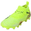 Image de Puma Future 8 Match FG/AG JR, Chaussure de Football Unisexe, Yellow Alert-Puma Black-Sun Struck,