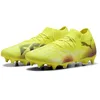 Image de PUMA Chaussures de Football Future 8 Match MxSG Unisexe 41, Yellow Alert Black Sun Struck Pink
