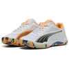Image de Puma Nova Court, Chaussure de Tennis Unisexe, Puma White-Puma Black-Vivid Blue-Heat Fire,