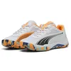 Image de Puma Nova Court, Chaussure de Tennis Unisexe, Puma White-Puma Black-Vivid Blue-Heat Fire,